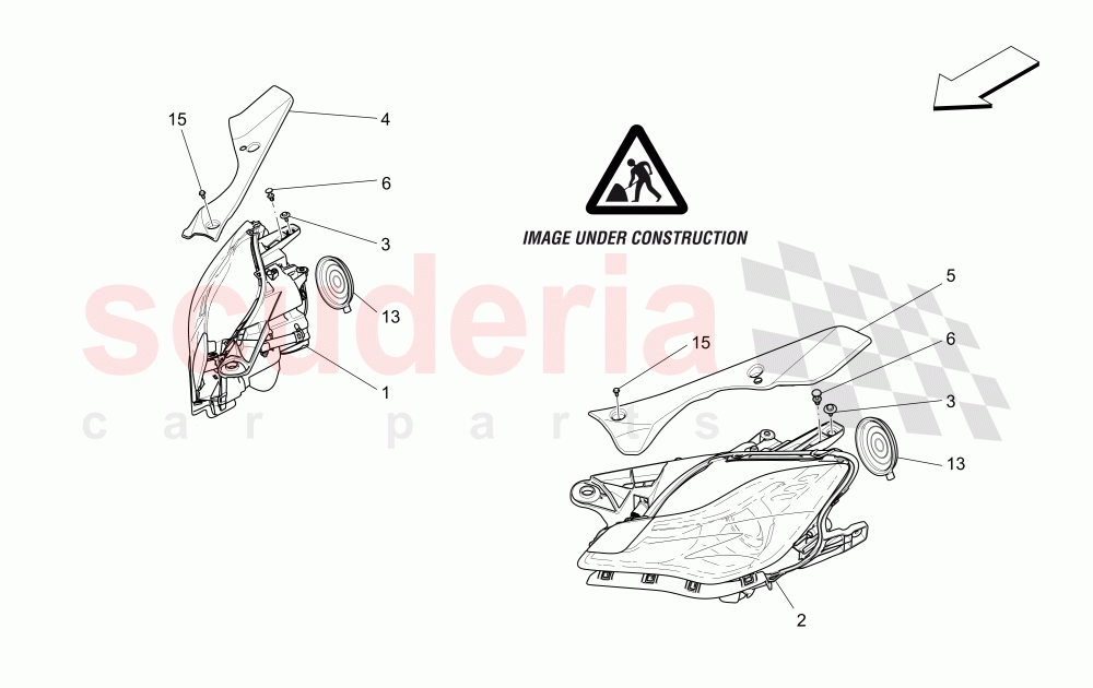 HEADLIGHT CLUSTERS of Maserati Maserati Quattroporte (2017+) Diesel