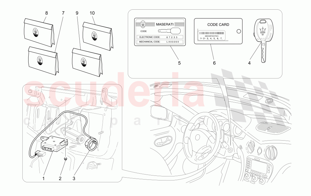 ALARM AND IMMOBILIZER SYSTEM of Maserati Maserati 4200 Spyder (2005-2007) GT