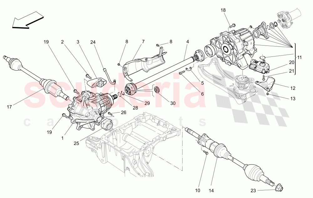 FRONT WHEELS TRANSMISSION of Maserati Maserati Levante (2017+) Diesel