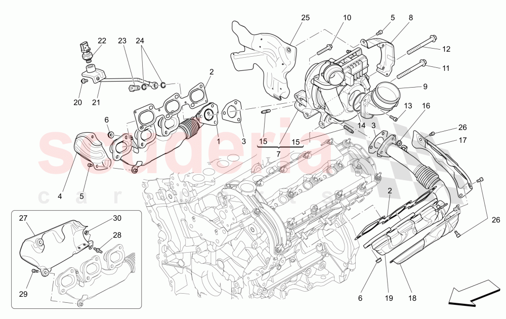 TURBOCHARGING SYSTEM: EQUIPMENTS of Maserati Maserati Quattroporte (2013-2016) Diesel