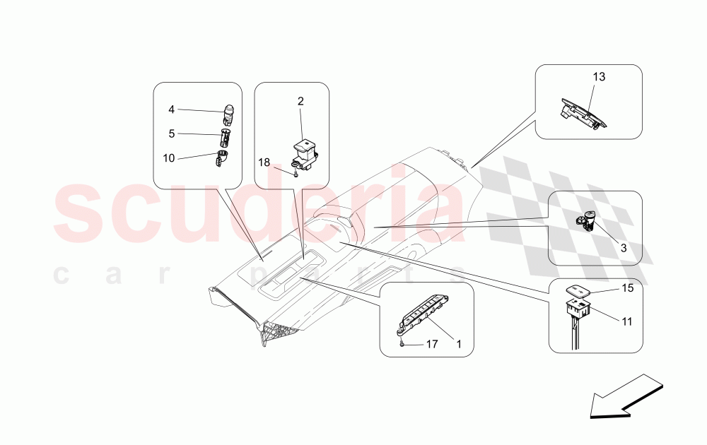 CENTRE CONSOLE DEVICES of Maserati Maserati Ghibli (2014-2016)