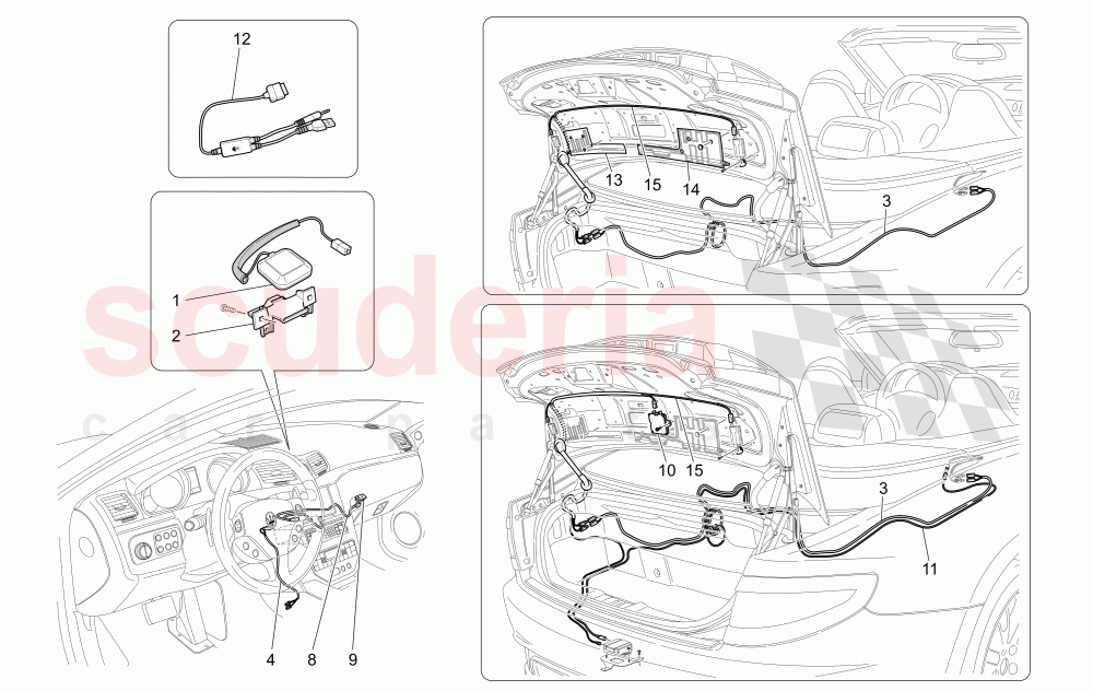 RECEPTION AND CONNECTION SYSTEM of Maserati Maserati GranCabrio (2013-2015) MC