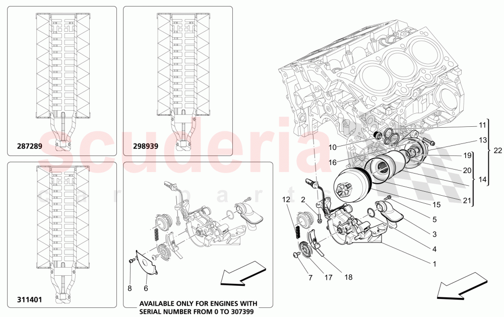 LUBRICATION SYSTEM: PUMP AND FILTER of Maserati Maserati Quattroporte (2017+) S V6 410bhp