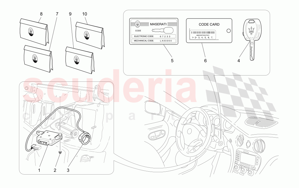 ALARM AND IMMOBILIZER SYSTEM of Maserati Maserati 4200 Coupe (2002-2004) CC