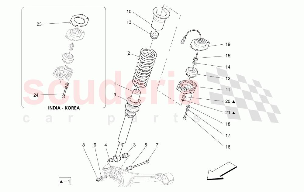 FRONT SHOCK ABSORBER DEVICES (Available with: Skyhook System) of Maserati Maserati GranTurismo (2017+) Special Edition CC