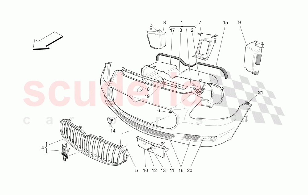 FRONT BUMPER of Maserati Maserati Quattroporte (2009-2012) Sport GTS