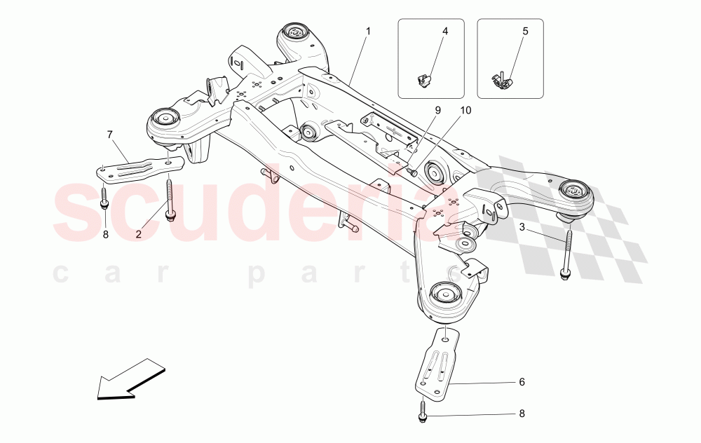 REAR CHASSIS of Maserati Maserati Quattroporte (2017+) S Q4