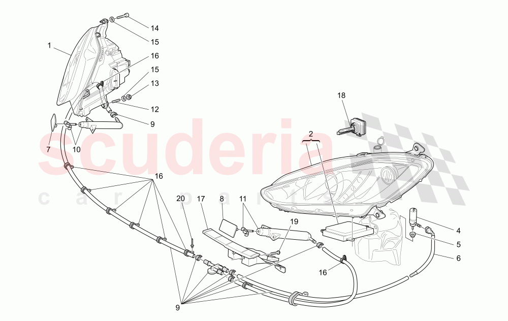 HEADLIGHT CLUSTERS of Maserati Maserati GranCabrio (2013-2015) MC