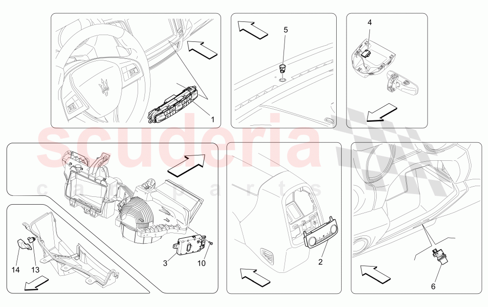 A/C UNIT: ELECTRONIC CONTROL of Maserati Maserati Levante (2017+)