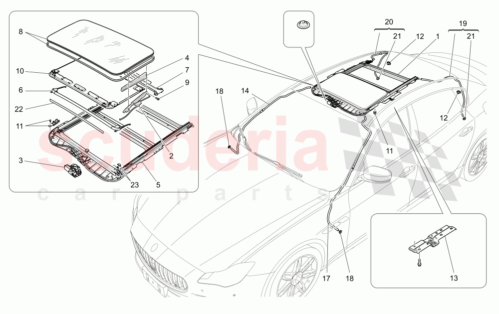 SUNROOF (Available with: POWER SUNROOF) of Maserati Maserati Quattroporte (2013-2016) S Q4