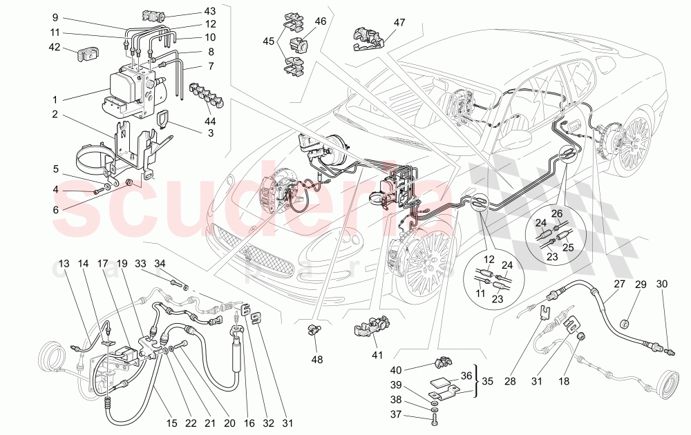 BRAKING SYSTEM of Maserati Maserati 4200 Coupe (2002-2004) GT