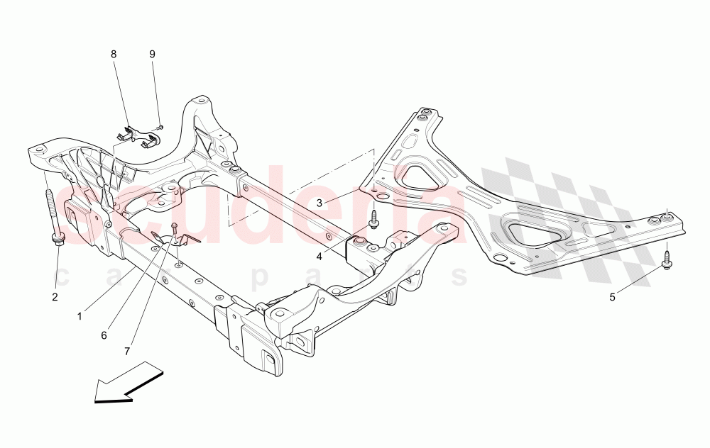 FRONT UNDERCHASSIS of Maserati Maserati Ghibli (2014-2016)