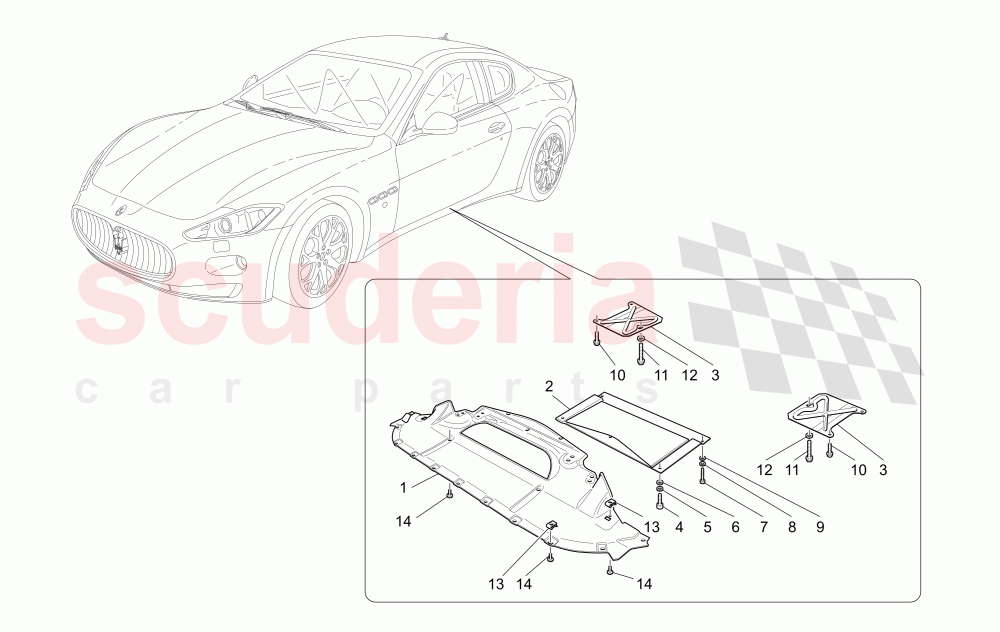 UNDERBODY AND UNDERFLOOR GUARDS of Maserati Maserati GranTurismo (2014+) Auto