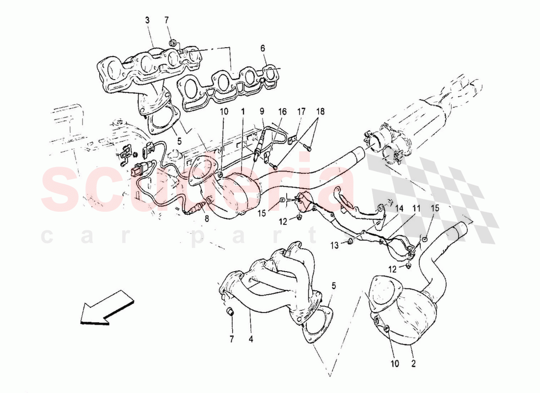 Pre-Catalytic Converters and Catalytic Converters of Maserati Maserati GranTurismo MC Stradale