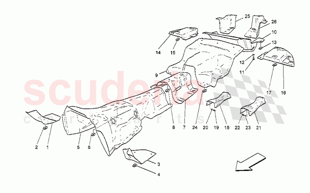 Thermal Insulating Panels of Maserati Maserati GranTurismo MC Stradale