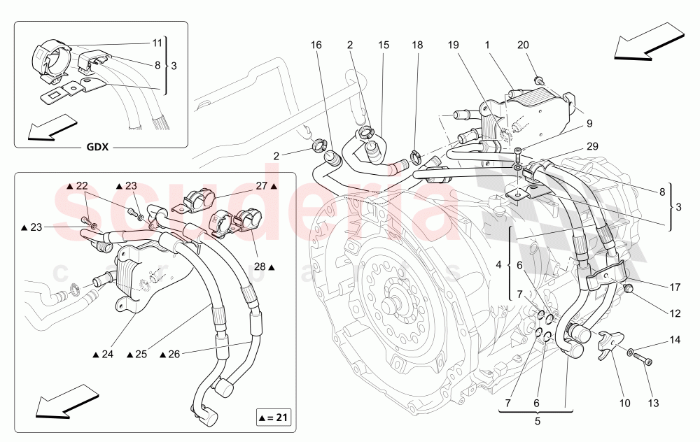 LUBRICATION AND GEARBOX OIL COOLING of Maserati Maserati Quattroporte (2013-2016) S V6 410bhp