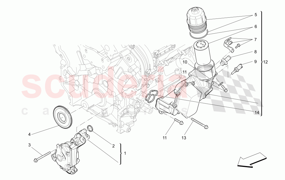 LUBRICATION SYSTEM: PUMP AND FILTER of Maserati Maserati Quattroporte (2017+) Diesel