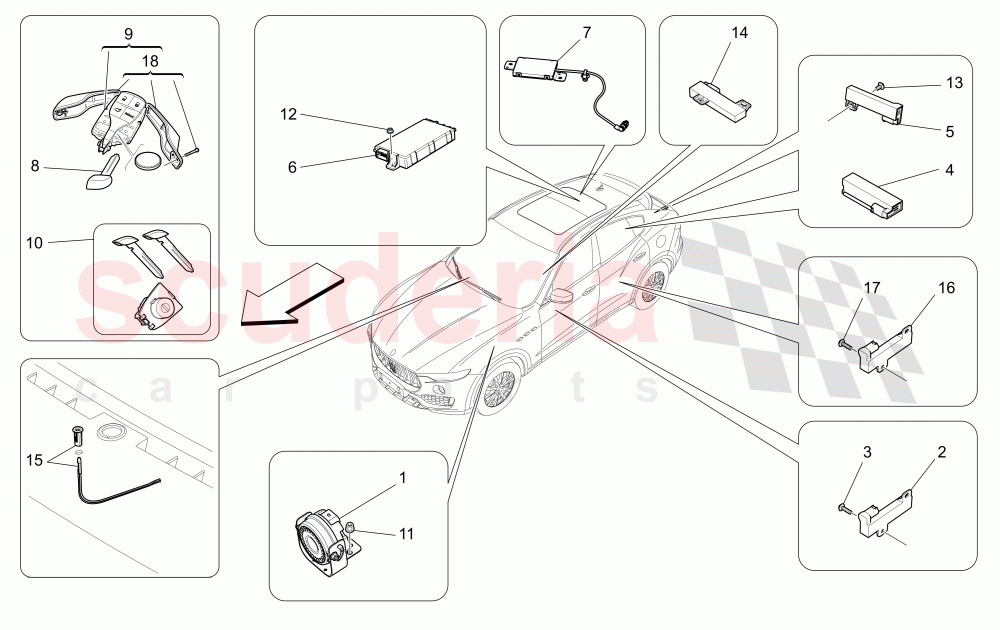 ALARM AND IMMOBILIZER SYSTEM of Maserati Maserati Levante (2017+) Diesel