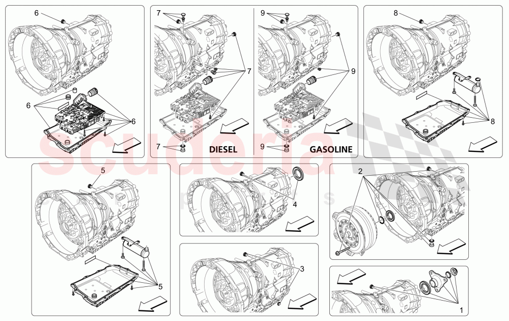 GEARBOX HOUSINGS of Maserati Maserati Ghibli (2017+)