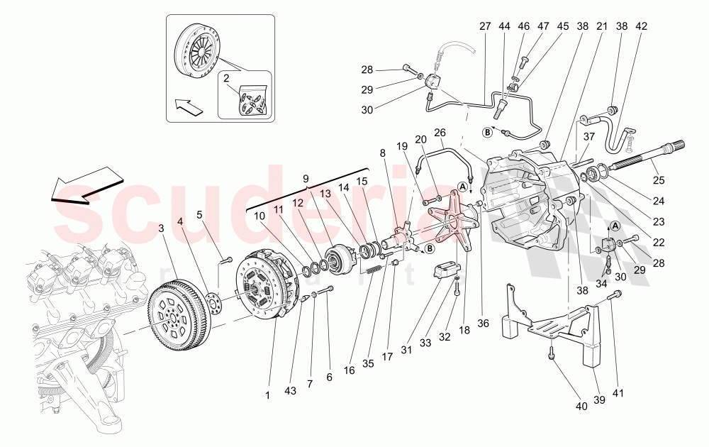 CLUTCH DISCS AND HOUSING FOR MECHANICAL GEARBOX (Not for F1) of Maserati Maserati 4200 Spyder (2005-2007) CC