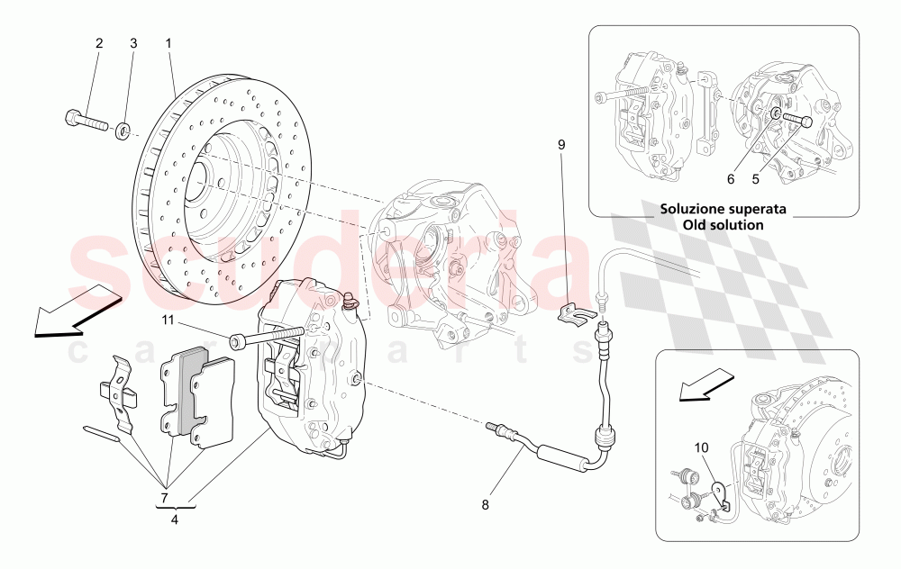 BRAKING DEVICES ON REAR WHEELS (Not available with: Special Edition) of Maserati Maserati GranTurismo (2012-2016) Sport Auto