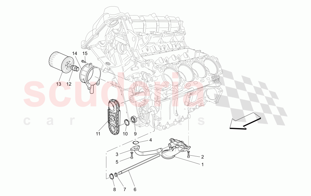 LUBRICATION SYSTEM: PUMP AND FILTER of Maserati Maserati GranTurismo (2011-2013) Auto