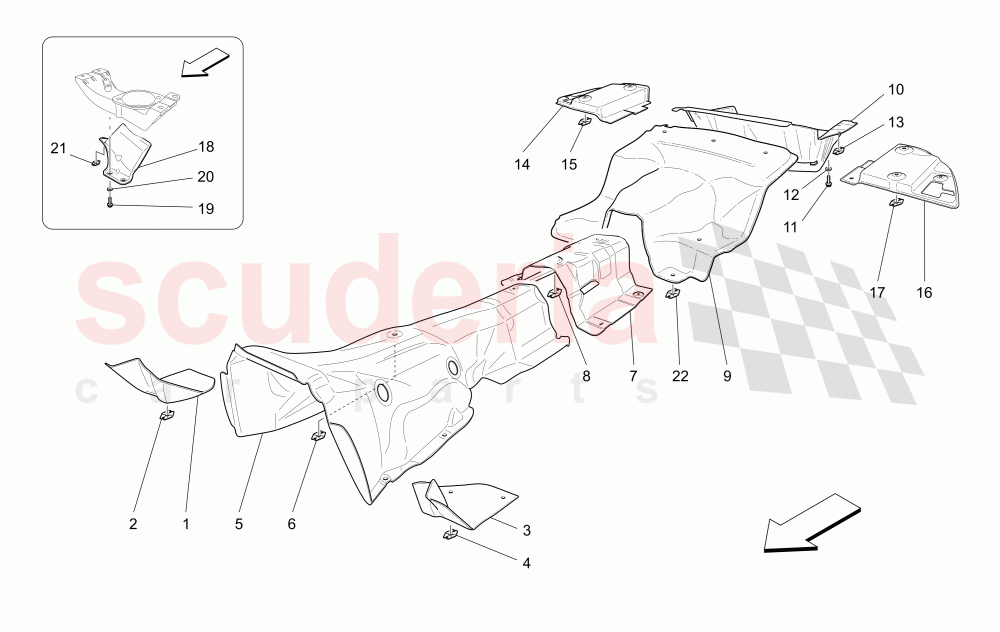 THERMAL INSULATING PANELS of Maserati Maserati GranTurismo (2007-2010) Auto