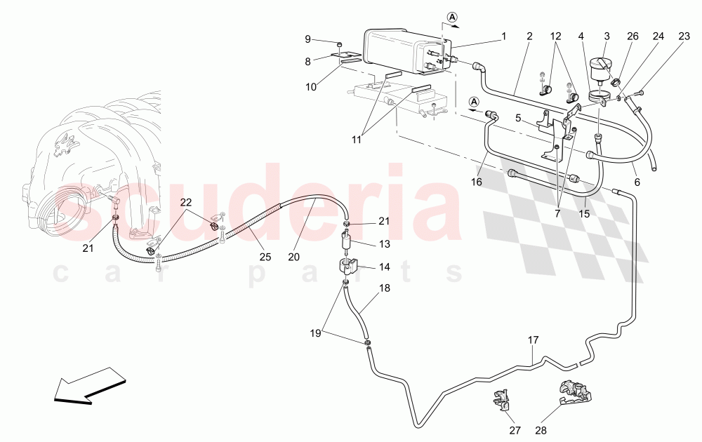 ANTIEVAPORATION SYSTEM of Maserati Maserati 4200 Spyder (2005-2007) GT