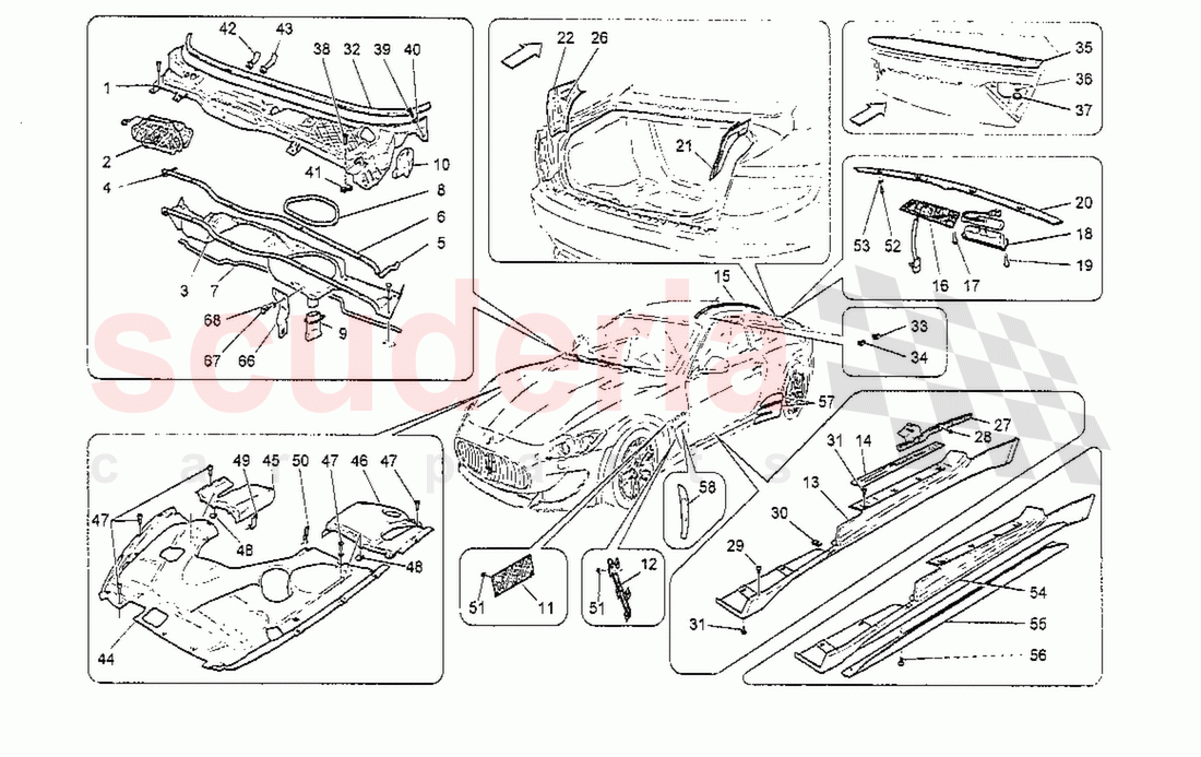 Shield, Trims and Covering Panels of Maserati Maserati GranTurismo MC Stradale