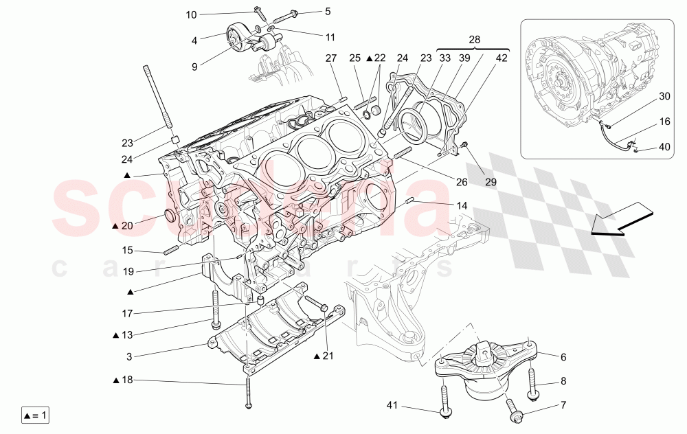 CRANKCASE of Maserati Maserati Ghibli (2014-2016) S Q4