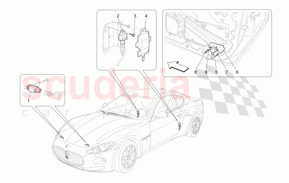 CRASH SENSORS of Maserati Maserati GranTurismo (2011-2012) S