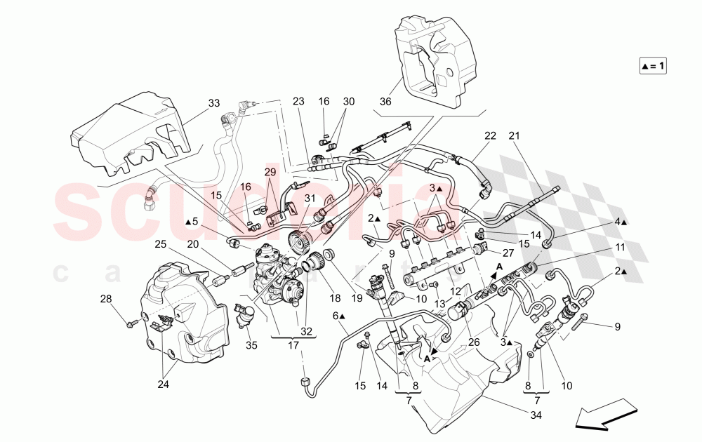 FUEL PUMPS AND CONNECTION LINES of Maserati Maserati Quattroporte (2017+) Diesel