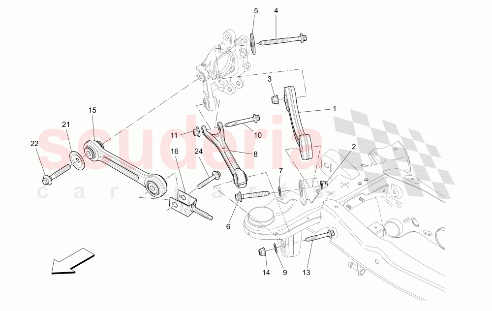 REAR SUSPENSION of Maserati Maserati Ghibli (2014-2016) S