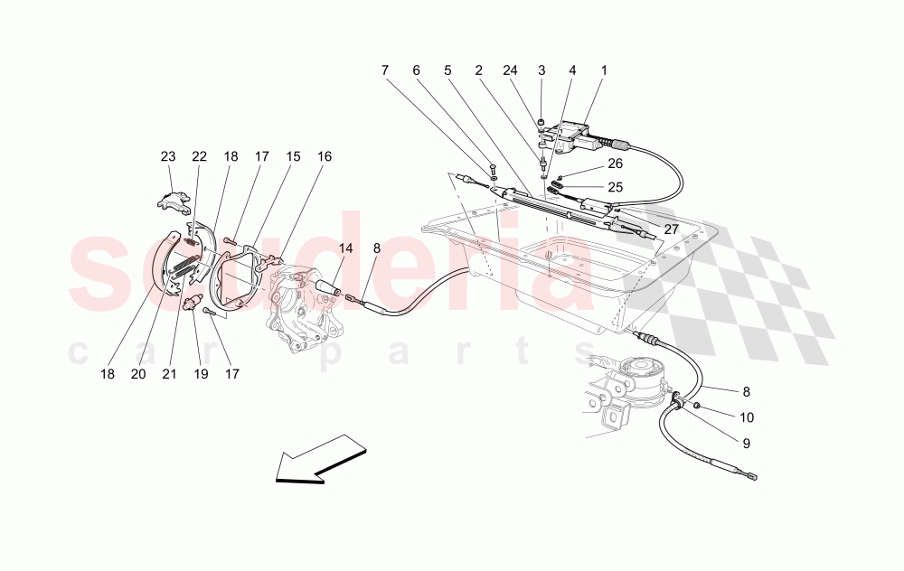 PARKING BRAKE of Maserati Maserati GranTurismo (2017+) Special Edition CC