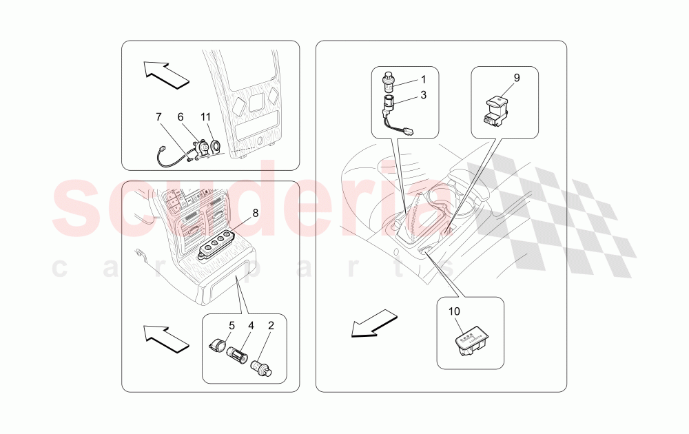 CENTRE CONSOLE DEVICES of Maserati Maserati Quattroporte (2009-2012) Sport GTS