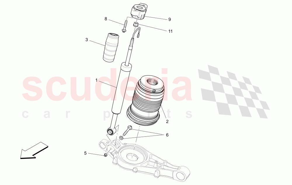 REAR SHOCK ABSORBER DEVICES of Maserati Maserati Levante (2017+) S