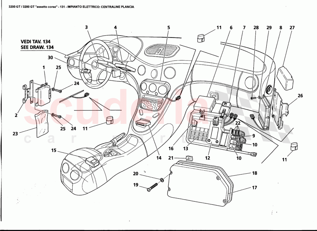 ELECTRICAL SYSTEM: DASHBOARD CONTROL UNITS of Maserati Maserati 3200 GT / Assetto Corsa