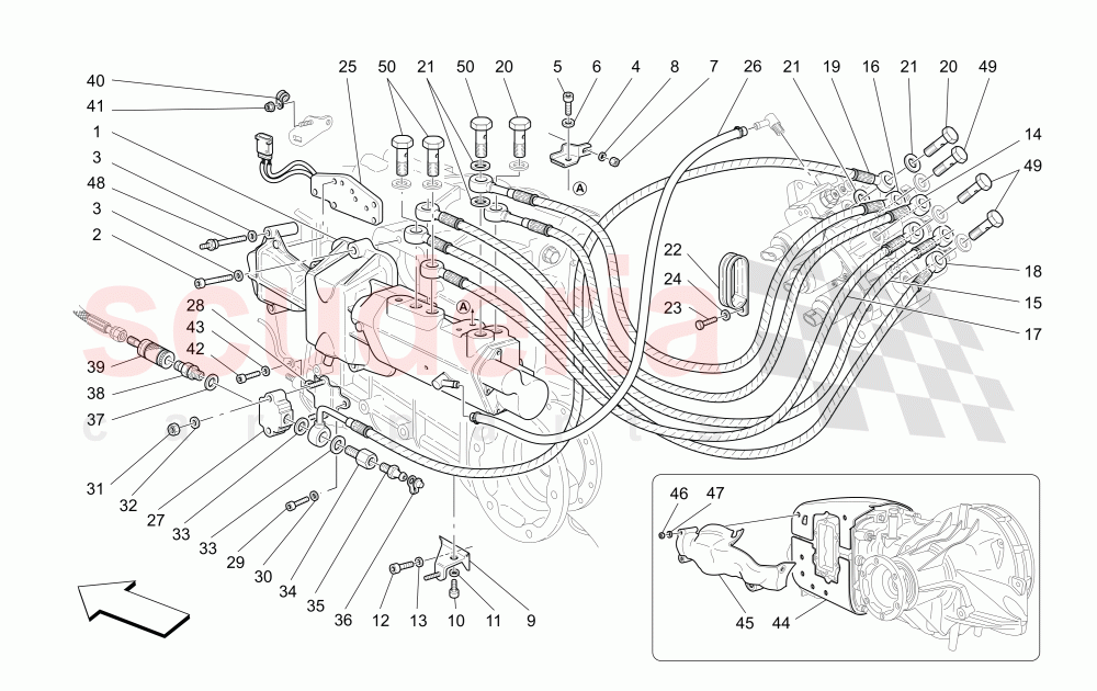 F1 CLUTCH HYDRAULIC CONTROL (Valid for F1) of Maserati Maserati 4200 Spyder (2005-2007) CC