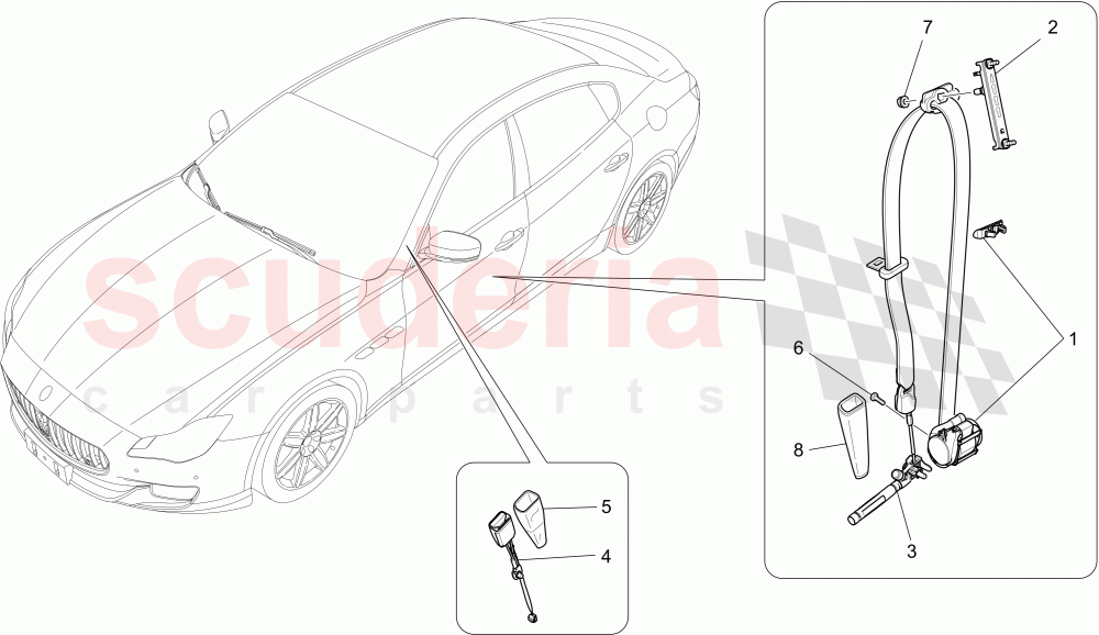 FRONT SEATBELTS of Maserati Maserati Quattroporte (2013-2016) S Q4