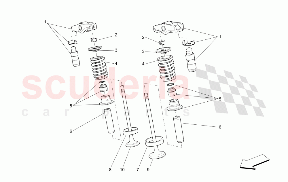 VALVES of Maserati Maserati Quattroporte (2013-2016) Diesel