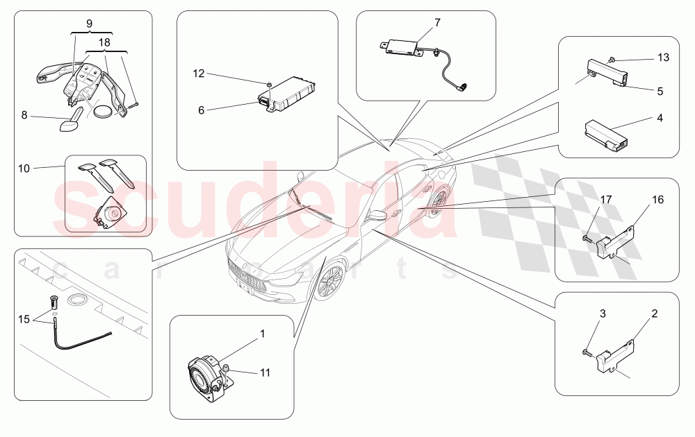 ALARM AND IMMOBILIZER SYSTEM of Maserati Maserati Ghibli (2017+) S Q4