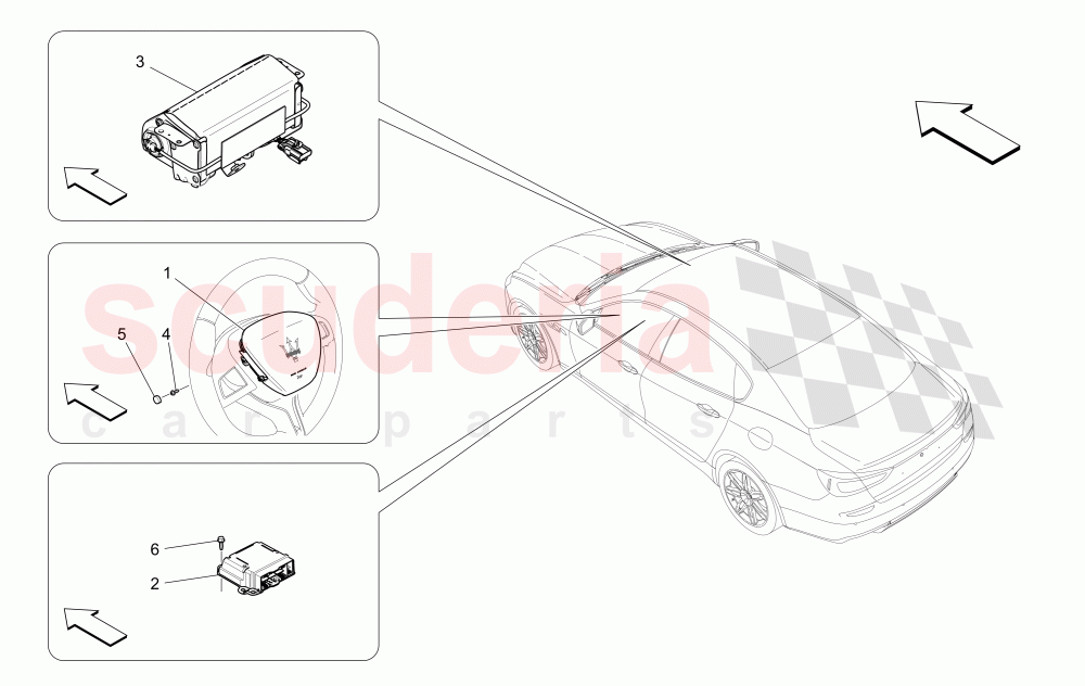 FRONT AIRBAG SYSTEM of Maserati Maserati Quattroporte (2013+) GTS