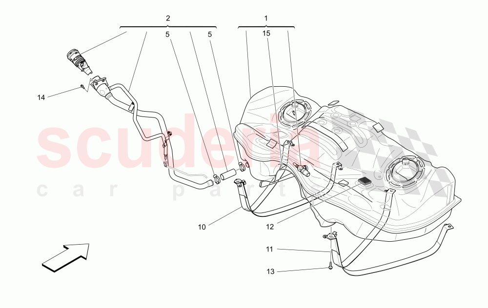 FUEL TANK of Maserati Maserati Quattroporte (2013-2016) Diesel