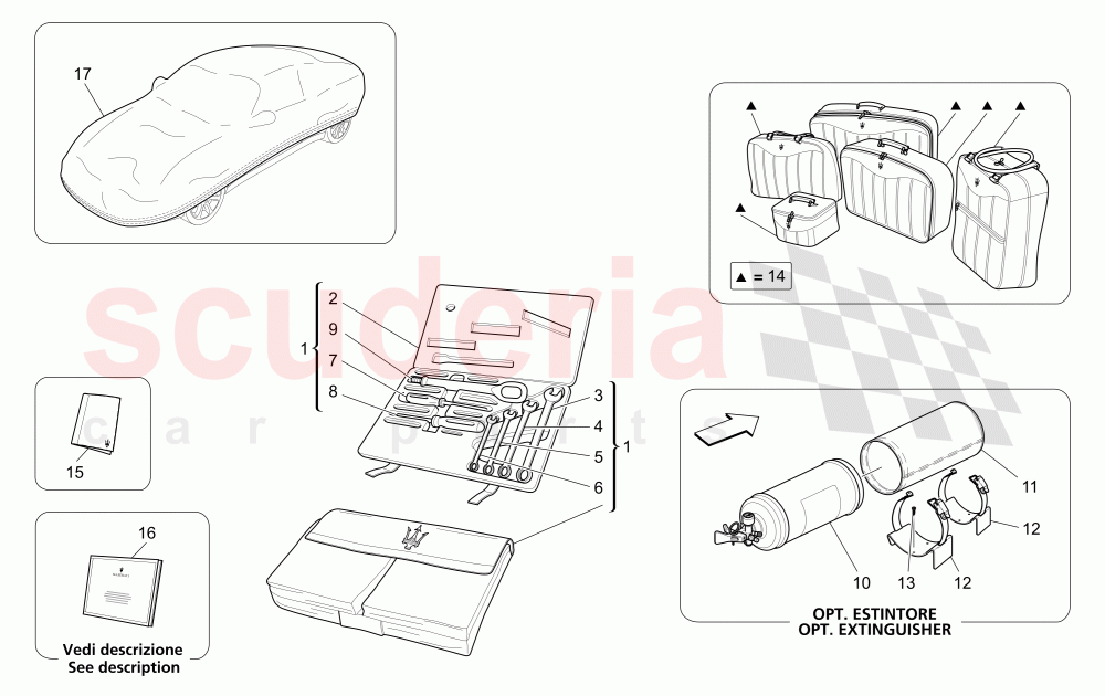 ACCESSORIES PROVIDED of Maserati Maserati 4200 Coupe (2005-2007) CC