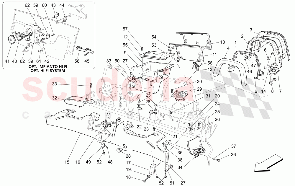 INNER TRIMS of Maserati Maserati GranSport Spyder (2005-2007)