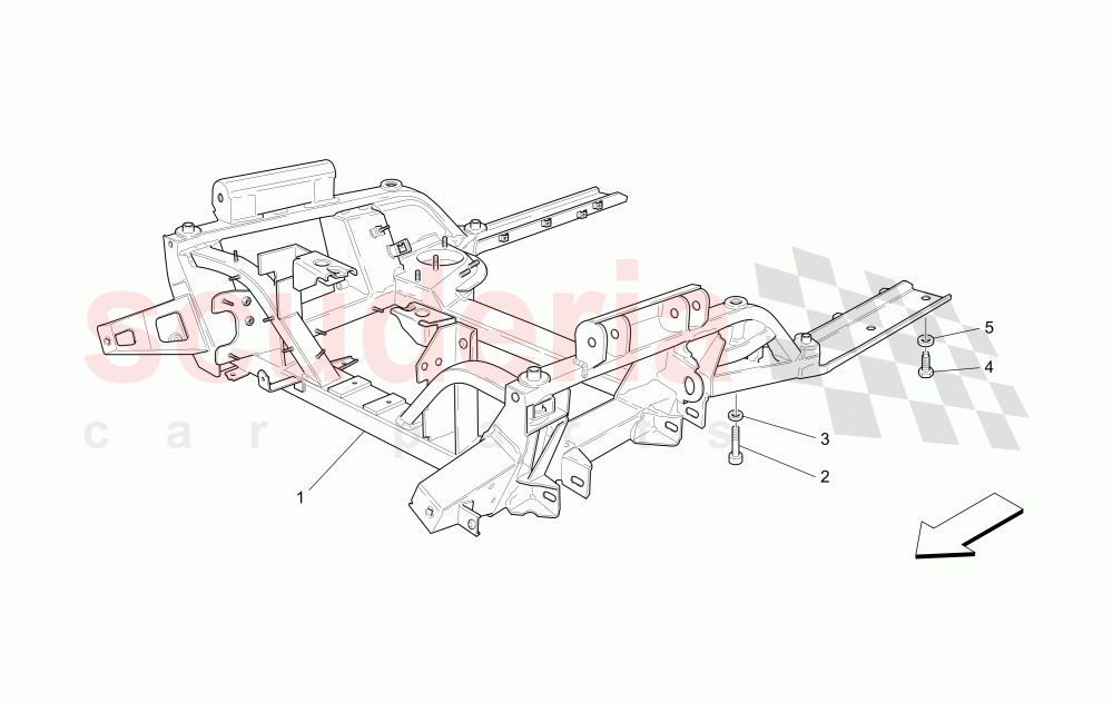 FRONT UNDERCHASSIS of Maserati Maserati GranCabrio (2017+) Special Edition