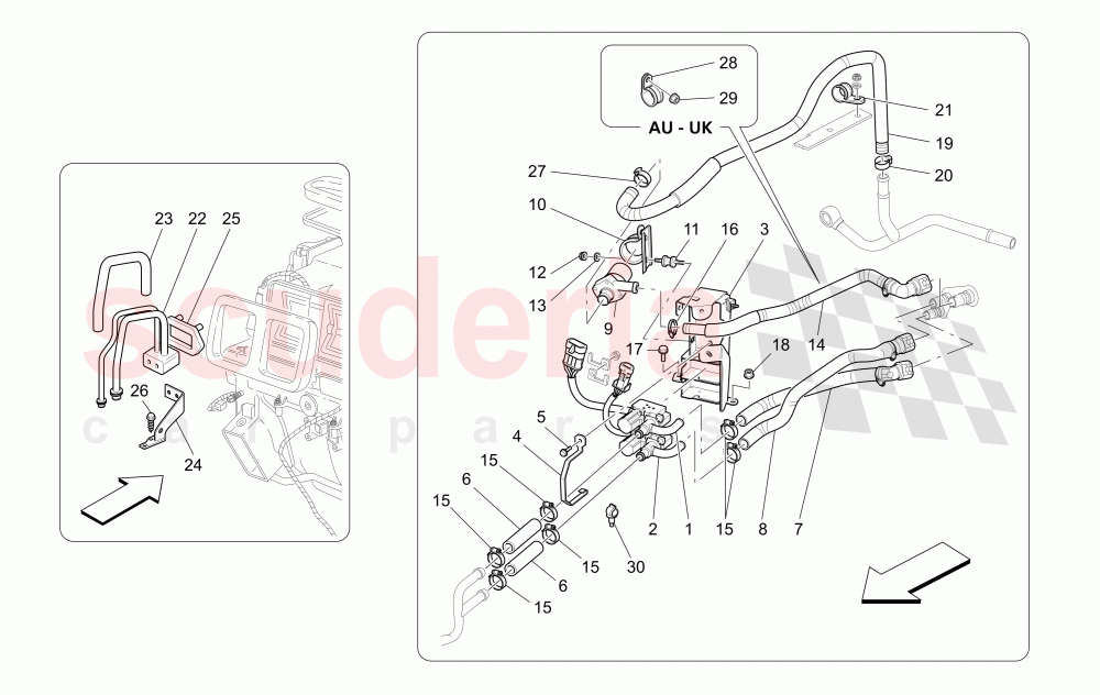 A/C UNIT: ENGINE COMPARTMENT DEVICES of Maserati Maserati GranCabrio (2013-2015) MC