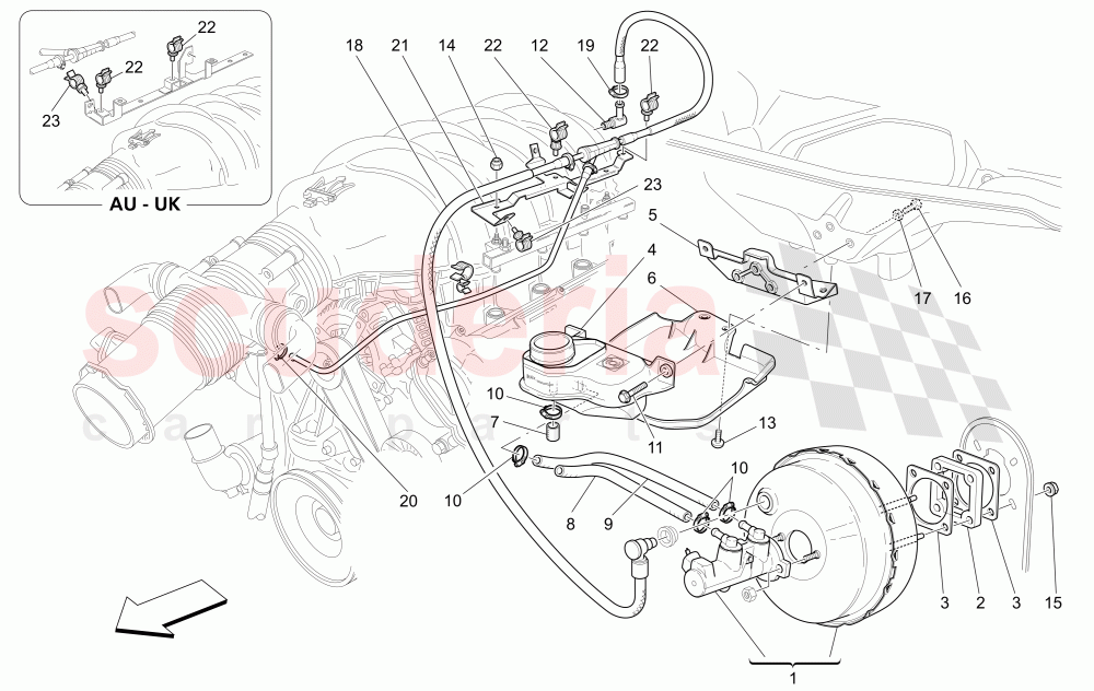 BRAKE SERVO SYSTEM of Maserati Maserati Quattroporte (2003-2007) DuoSelect