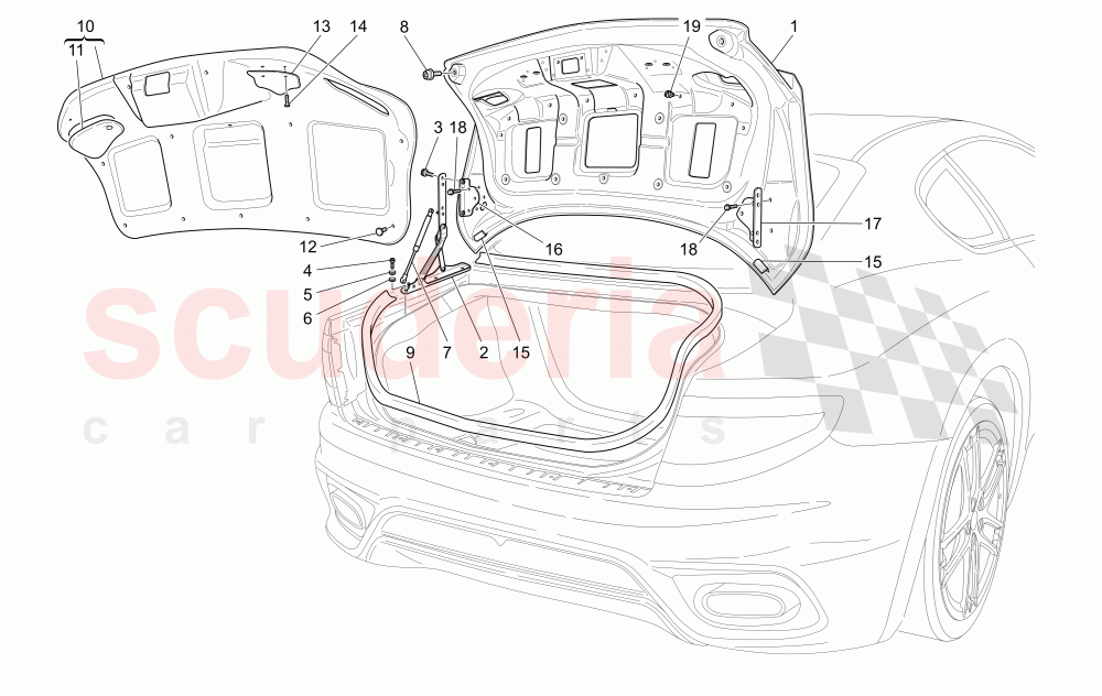 REAR LID of Maserati Maserati GranTurismo (2017+) Sport Auto