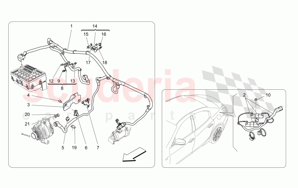 MAIN WIRING of Maserati Maserati Ghibli (2017+)